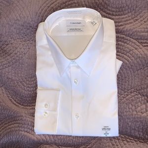 Calvin Klein Slim Fit Dress Shirt White